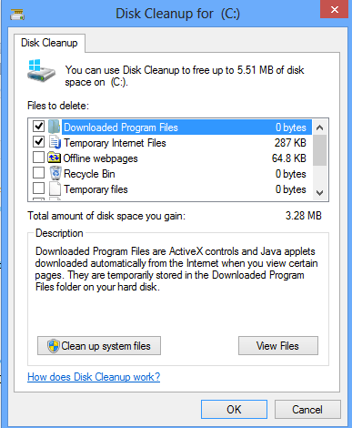 Disk cleanup windows 10 temporary files